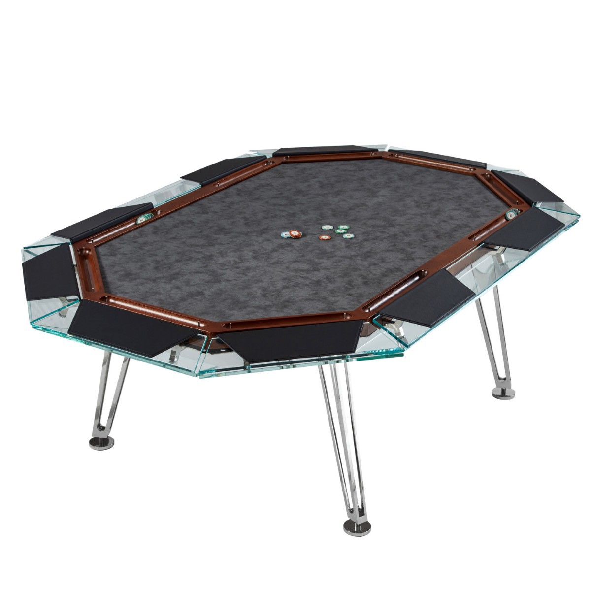 Fichas multijugador de lujo italiano, ajedrez, acrílico, cristal, villa de alta gama, mesa especial de Texas Hold'em
