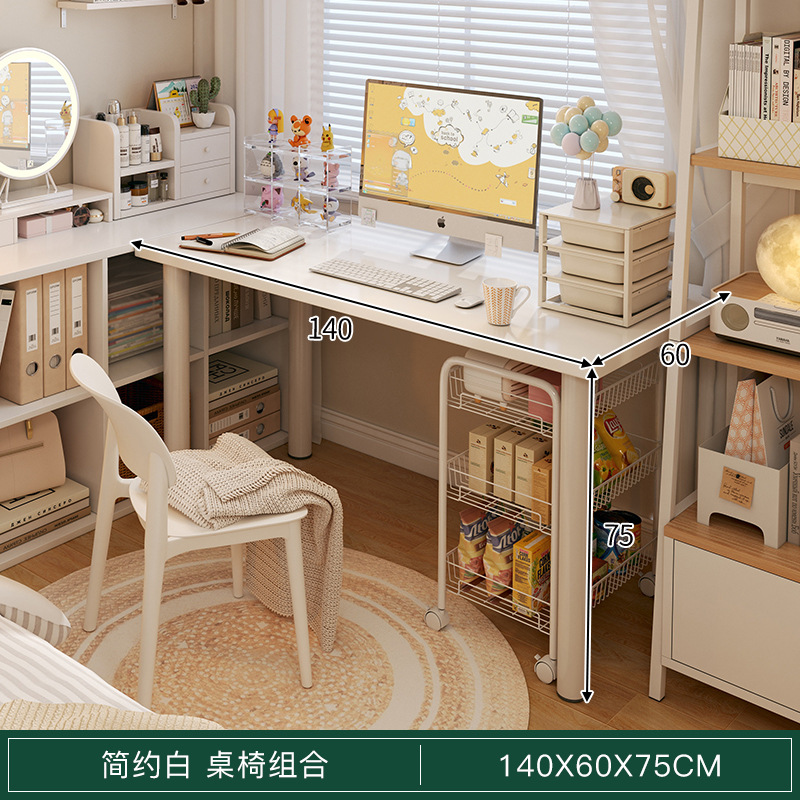Comodador dormitorio de niñas 2 en 1 mesa de maquillaje 2025 nuevo estilo de crema de lujo ligero escritorio de escritorio casero de alta calidad