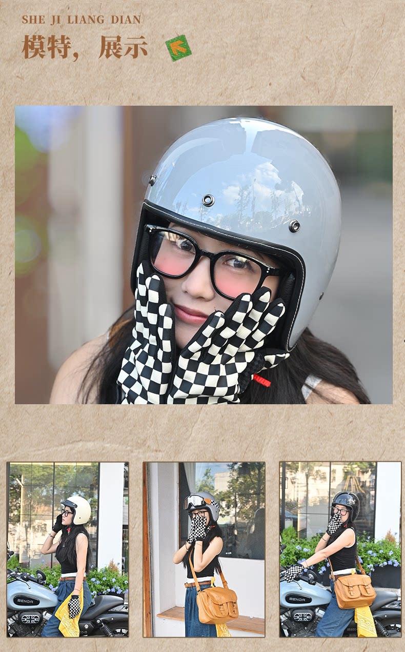 2026 New Model 3C Certified Retro 3/4 Safety Helmet for Motorcycles, Electric Vehicles, Unisex, All-Season Safety Helmet