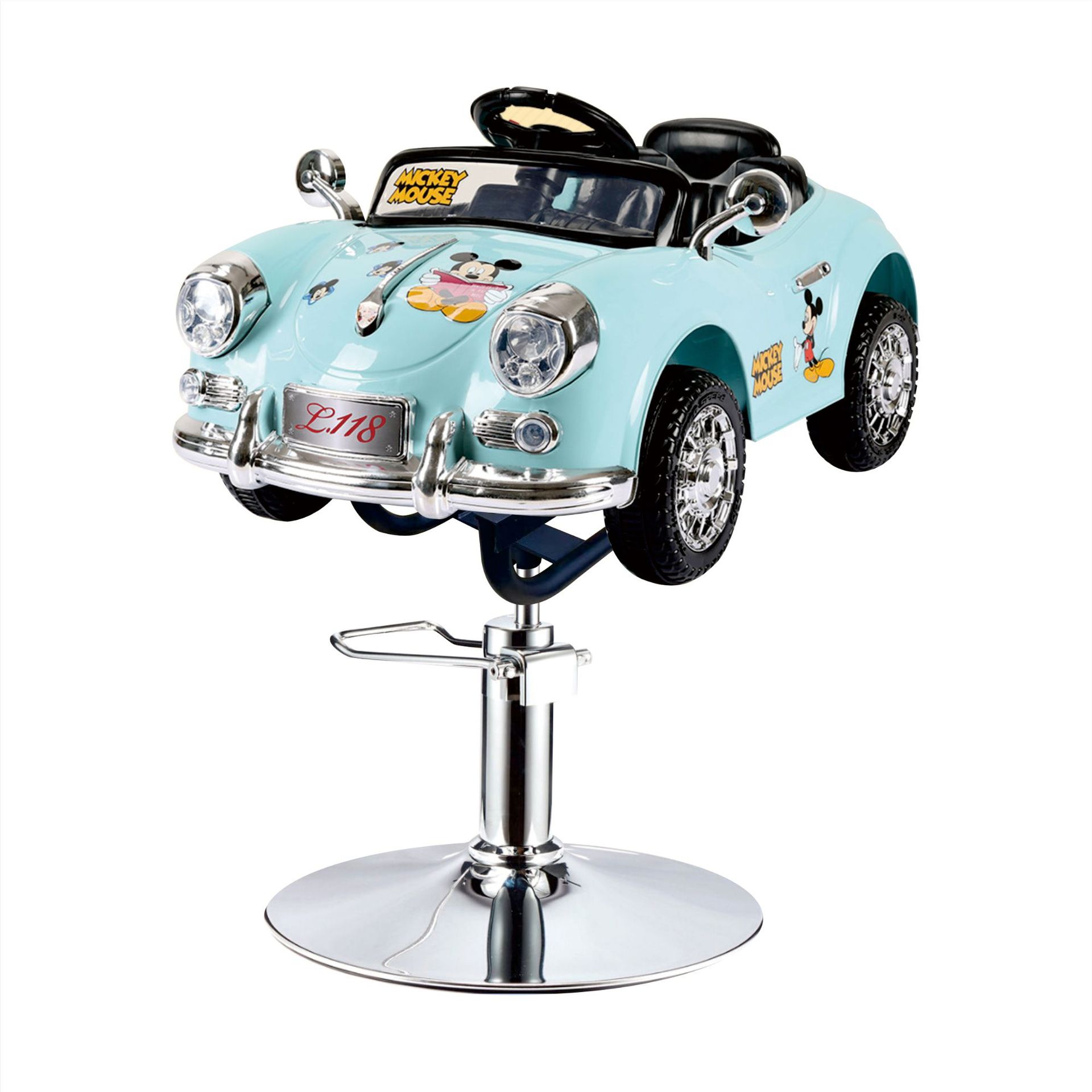 Asiento de peluquería eléctrico para niños, silla de peluquería para automóvil, silla giratoria elevadora, música, salón de peluquería para niños, silla de corte para niños image 16