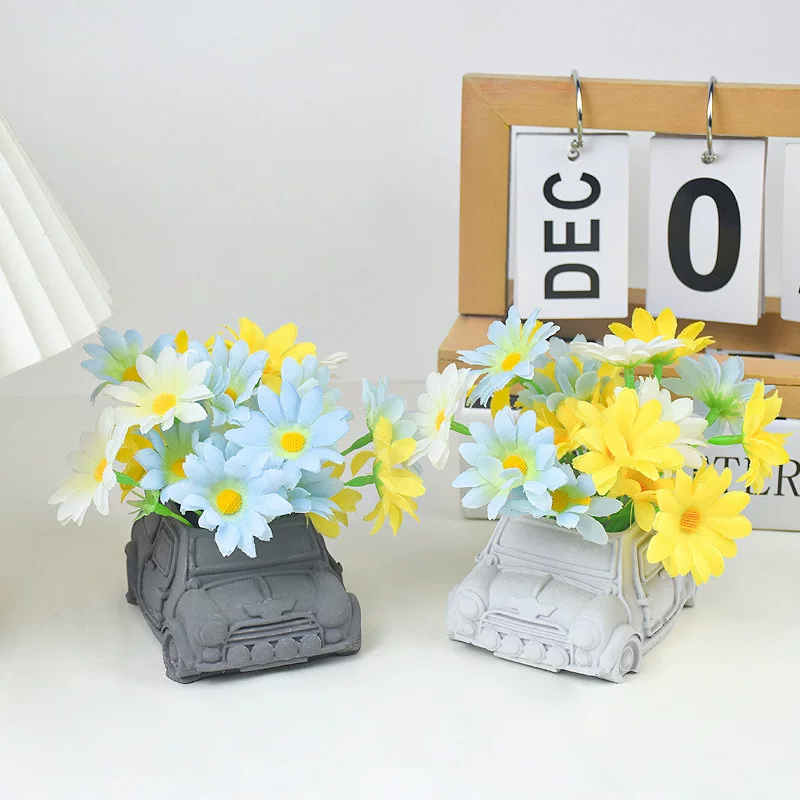 Creative retro bus, flowerpot, silicone mold, DIY
