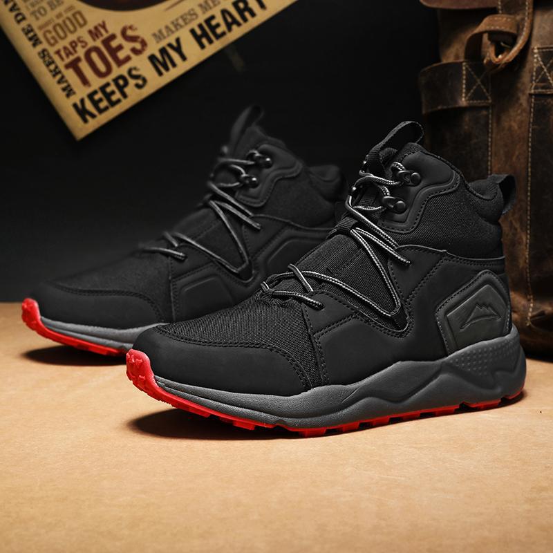 2025 Autumn New High-Top Fashion Versatile Large Size Men's Outdoor Sports Hiking Wear-Resistant Daily Casual Trendy Shoes