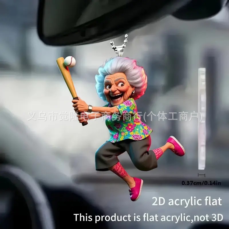 Nuevos productos transfronterizos madame acrílico colgantes de automóviles accesorios de decoración festiva llaveros image 1