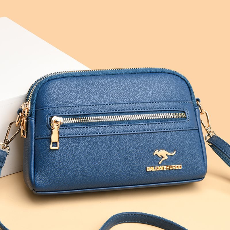(2개) 국경 간 여성 가방 2023 여름 새로운 거리 패션 여성 클러치 백 소프트 가죽 유행 어깨 크로스 바디 작은 광장 가방