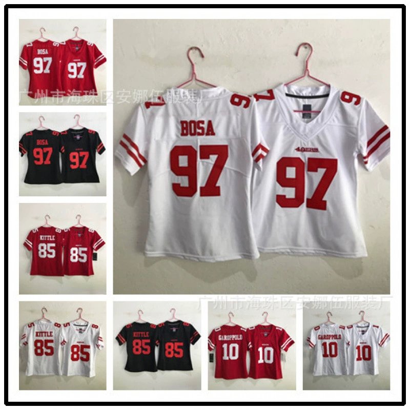 Оптовая продажа новых легендарных футболок второго поколения 49ers 2023 года, детская и мужская одежда, американский футбол