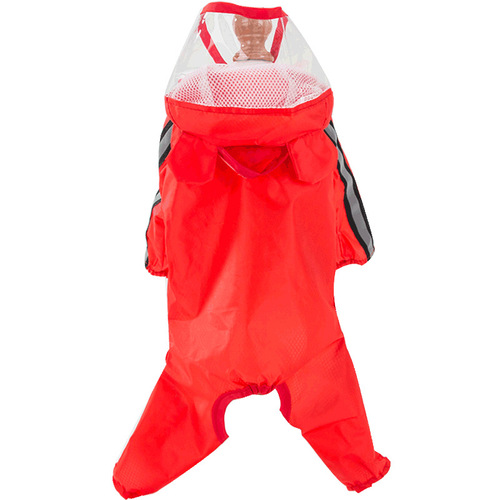 Cartoon waterproof pet raincoat Teddy four-legged all-inclusive poncho small and medium-sized dogs puppy rainy day dog ​​clothes summer
