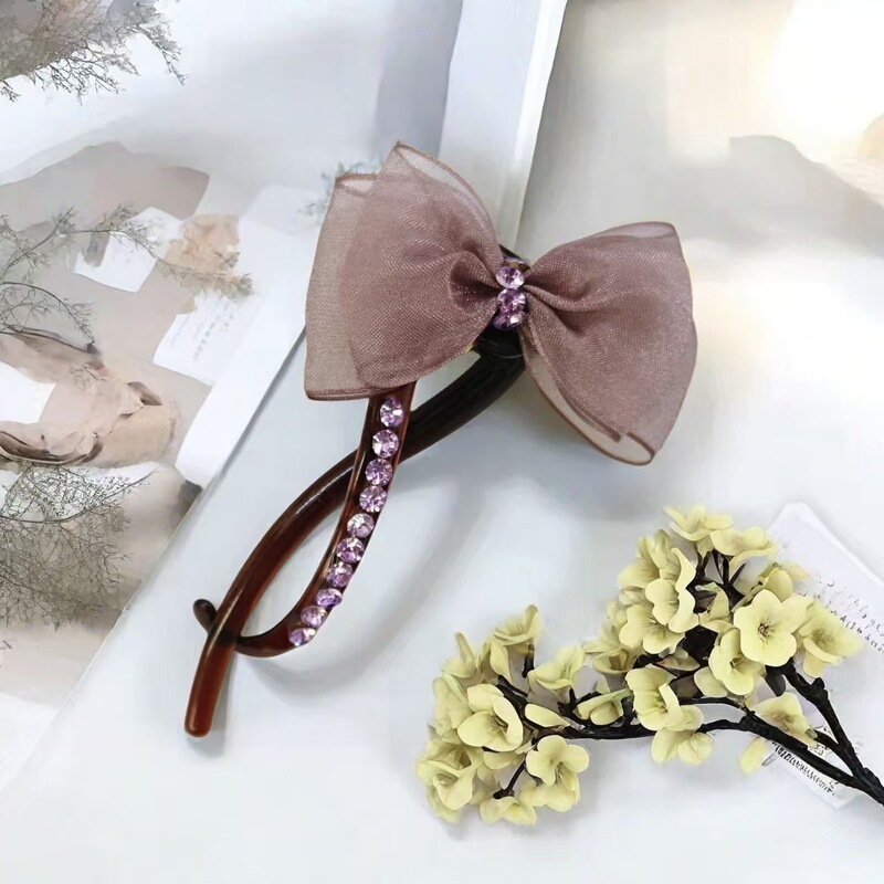 11cm アクリル一言クリップフラワーツイストクリップ女性のハイエンド後頭部ヘアクリップライト高級ヘアクリップ|undefined