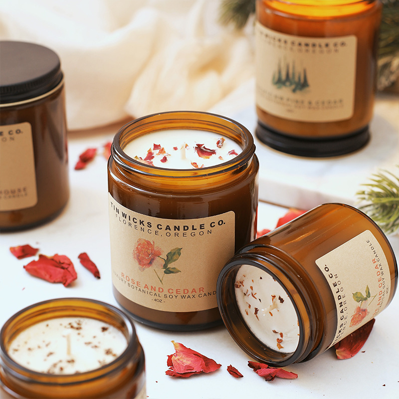 Aromaterapia vela casa dormitorio incienso ayuda sueño botella de vidrio fragancia decoración de la caja de regalo de la mano de regalo de cera de soja