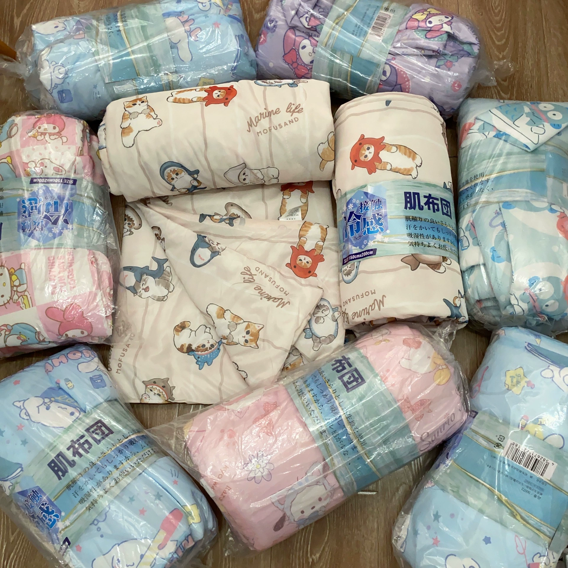 1,5*2 метра внешней торговли день одиночное холодное чувство мультфильма Sanrio кондиционер одеяло mofusand акула кошка холодное одеяло