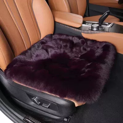 fox fur winter cushion pure: Wool pad - purple-square-pad-square-version
