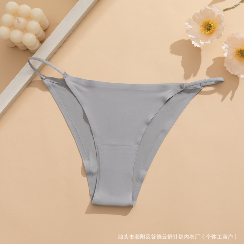 Procesamiento a medida transfronteriza europea y americana trozos de hielo sin marcas pantalones interiores para mujeres cinturón delgado de comercio exterior T pantalones de cintura baja