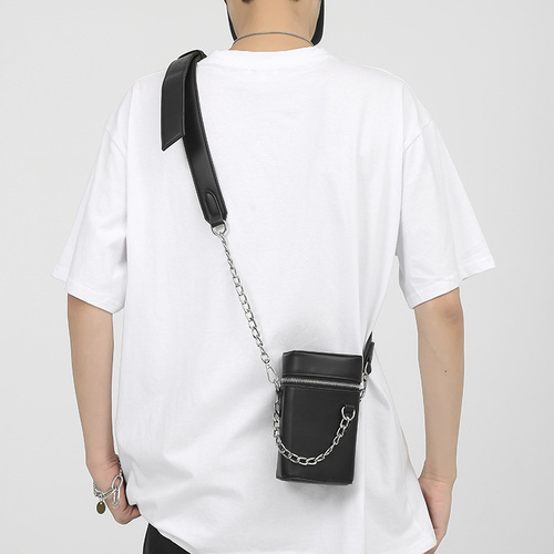 Cigarette case bag for men  new fashion small square bag chain bag trendy brand mobile phone bag mini crossbody bag for women ins