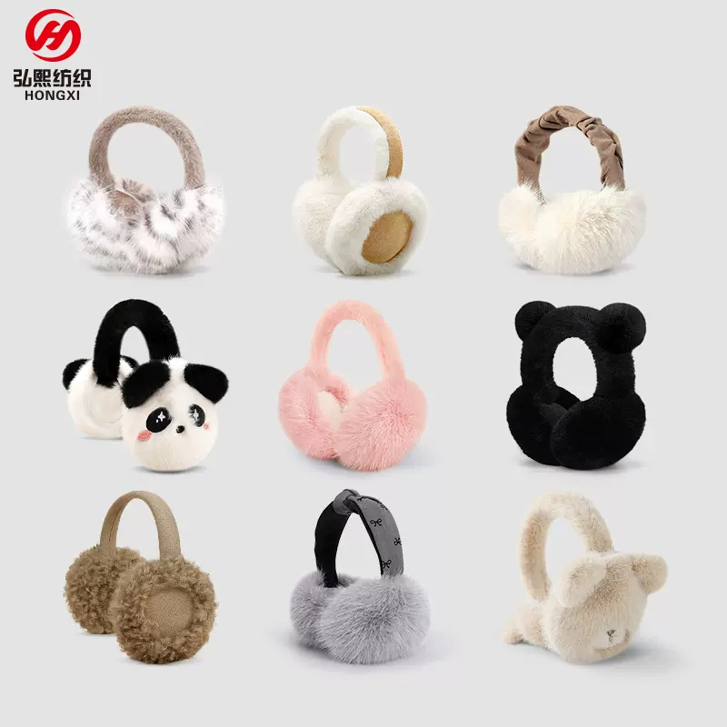 冬季保暖耳罩女内嵌式毛绒耳罩男减压软绵耳包加宽发箍加绒耳罩女