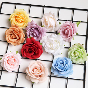 Multicoloured fresh hair accessory, artificial flowers for home use, diameter 7mm, 7cm, Birthday gift, home decor