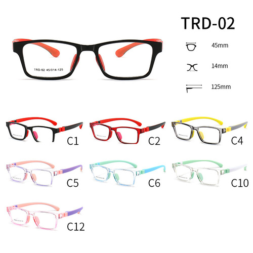 New Children's Anti-Blue Light Radiation Computer Glasses for Primary School Students, Phone Eye Protection, Kids Plain Goggles, Soft for Girls