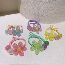 韩版头饰甜美少女小清新花朵发圈小女孩果冻色头绳扎头发皮筋发绳