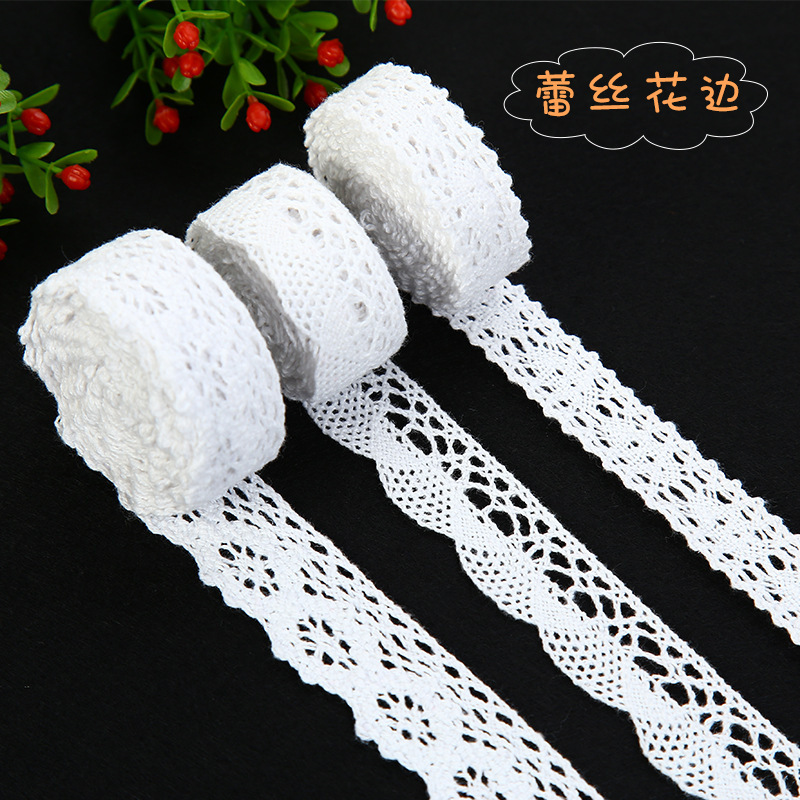 Flor de encaje creativo para niños bricolaje materiales decorativos hechos a mano accesorios de encaje de bola de lana lateral jardín de infantes bricolaje producción de sombreros de paja