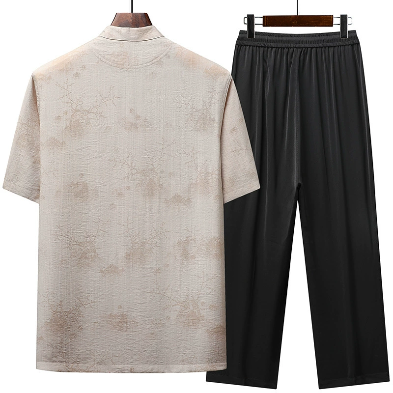 Silk summer set, with short sleeve, Chinese style