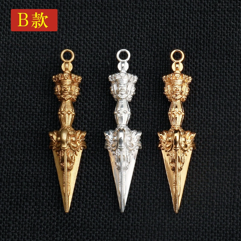 Copper retro ethnic pendant, universal accessory, 925 sample silver, ethnic style