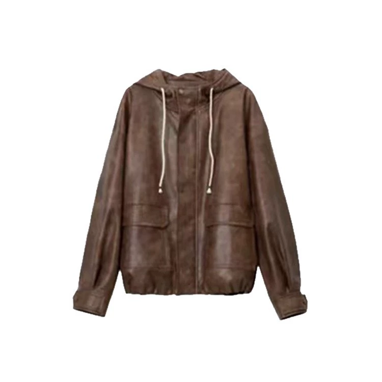 Retro design jacket with hood, oversize, loose fit
