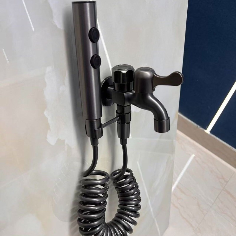 バルコニー用ステンレス製トイレ洗浄器、婦人用洗浄器、トイレ用三角バルブ、スプレーガン、1入口2出口分岐バルブ|undefined