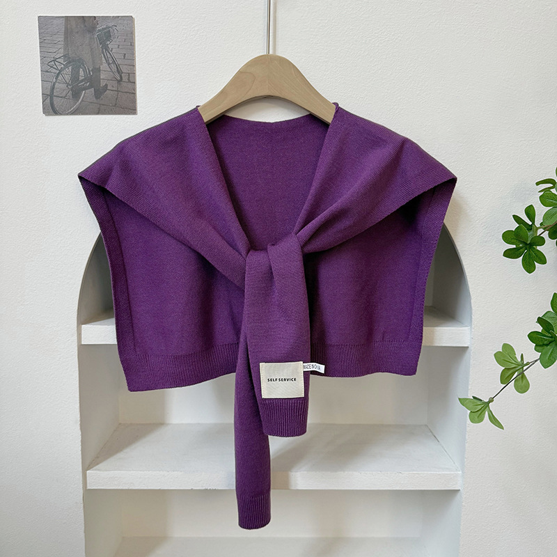 Chal de punto de alta calidad, todo fósforo, delgado, cuello falso, nicho, color sólido, estilo occidental, cintura, chal de moda, chaleco pequeño