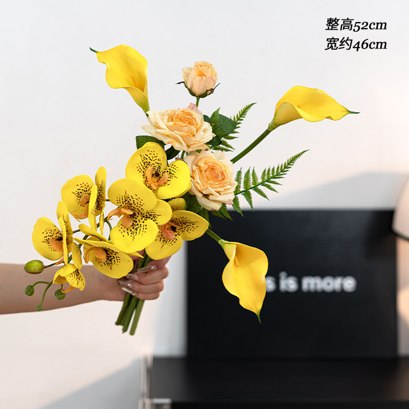 メーカー卸売デザイン胡蝶蘭造花花束リビングルームの装飾品造花装飾花テーブルフラワーアレンジメント|undefined