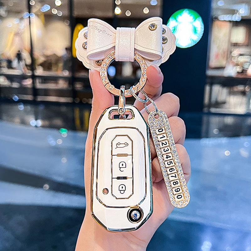 适用福特19款领界钥匙套江铃域虎7 9包扣驭胜s350汽车高档壳男女