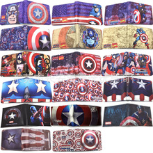 热门电影超级英雄史蒂夫钱包 动漫卡通短款二折PU美队钱夹