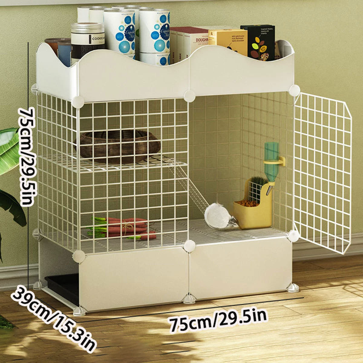 Клетка для кроликов для домашнего использования, большой вольер для питомцев с защитой от мочи и автоматической очисткой от отходов, новый домик для кроликов.