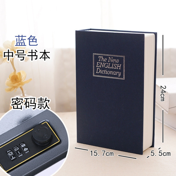 Book safe password box with lock small lock cabinet small money box…