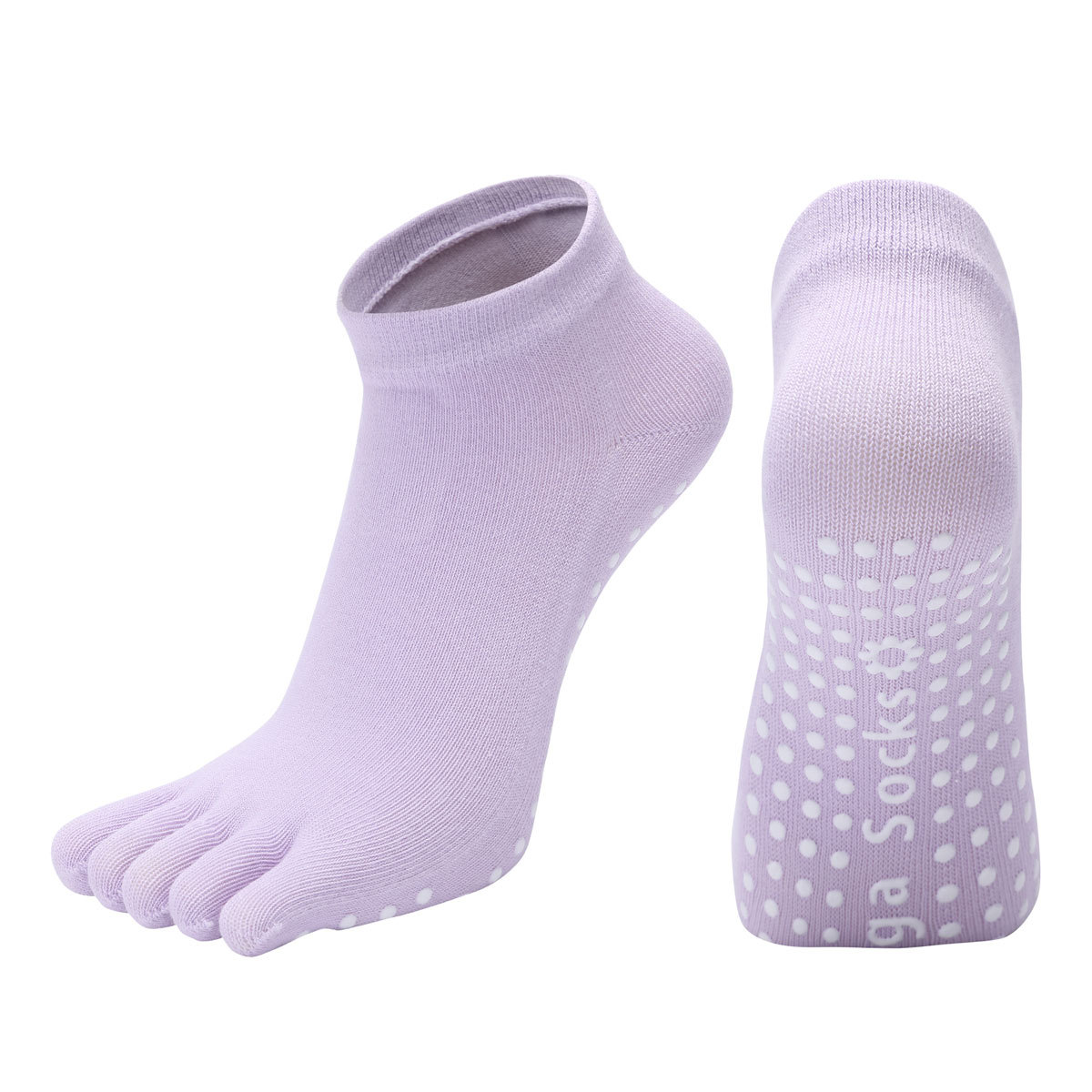 [Artículo Popular] Calcetines de Yoga de Cinco Dedos para Mujer con Agarre Antideslizante para Danza, Aeróbicos, Deportes, Fitness, Pilates Profesional y Meditación