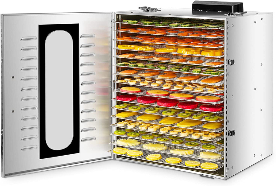 Máquina de exportación de frutas y verduras, refrigerador de alimentos, máquina de secado y deshidratación, secador de alimentos de mariscos y carne, 16 capas, transfronterizo