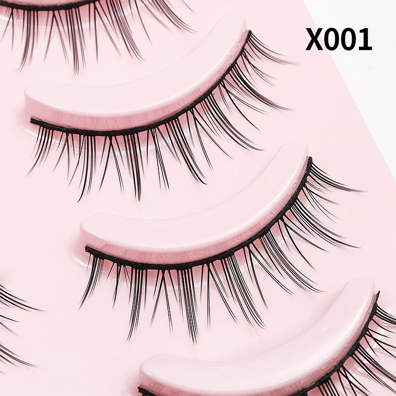 Lady Solid Color Artificial Fiber False Eyelashes 1 Set display picture 3