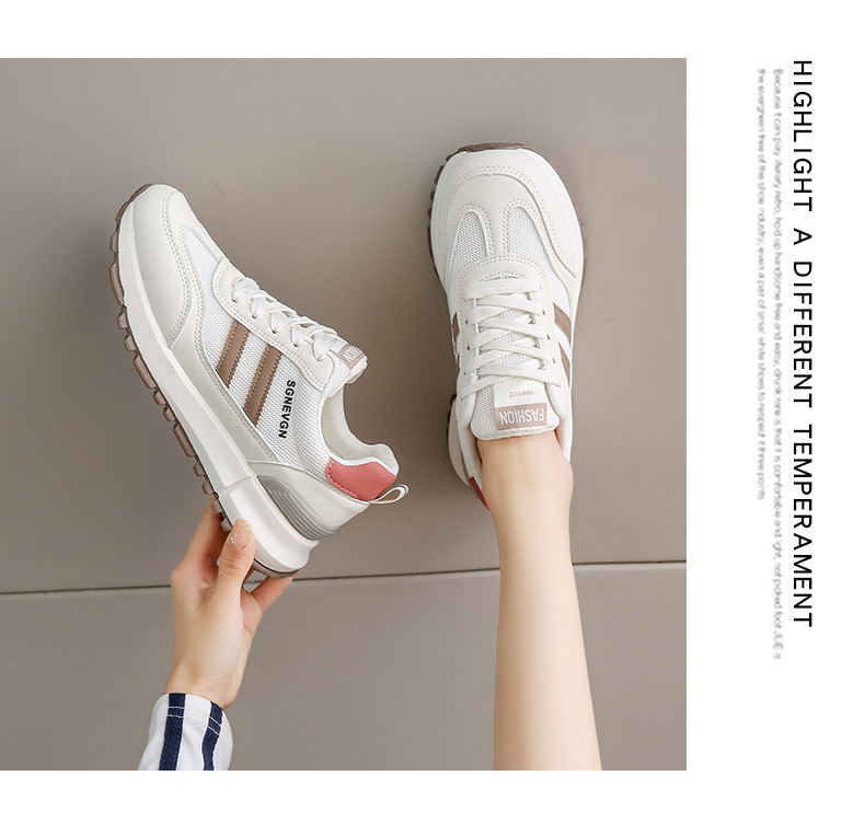 Sapatilhas de desporto em mesh para mulher calçado casual_voghion.com
