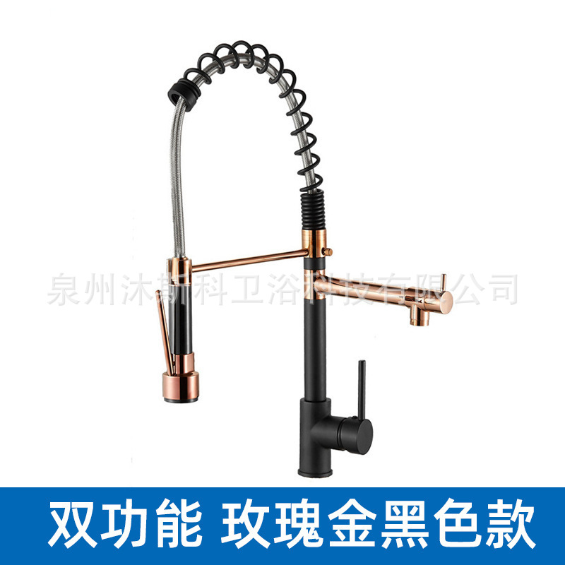 Grifo de cocina transfronterizo lavabo universal grifo de agua fría y caliente fregadero al por mayor de comercio exterior soporte de resorte grifo de cocina image 15