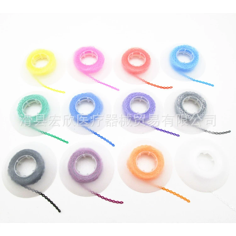 Внешняя торговля Стоматологические расходные материалы резиновая цепь цепная резиновая цепь длинное и короткое расстояние 15FT 4.57 м