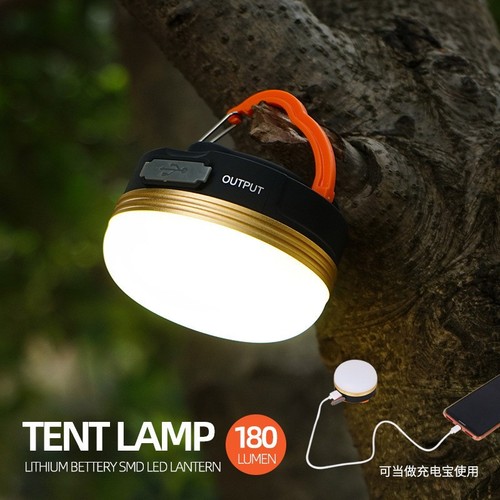Camping LED tent light home emergency work light USB rechargeable camping light with magnet to hang camp light