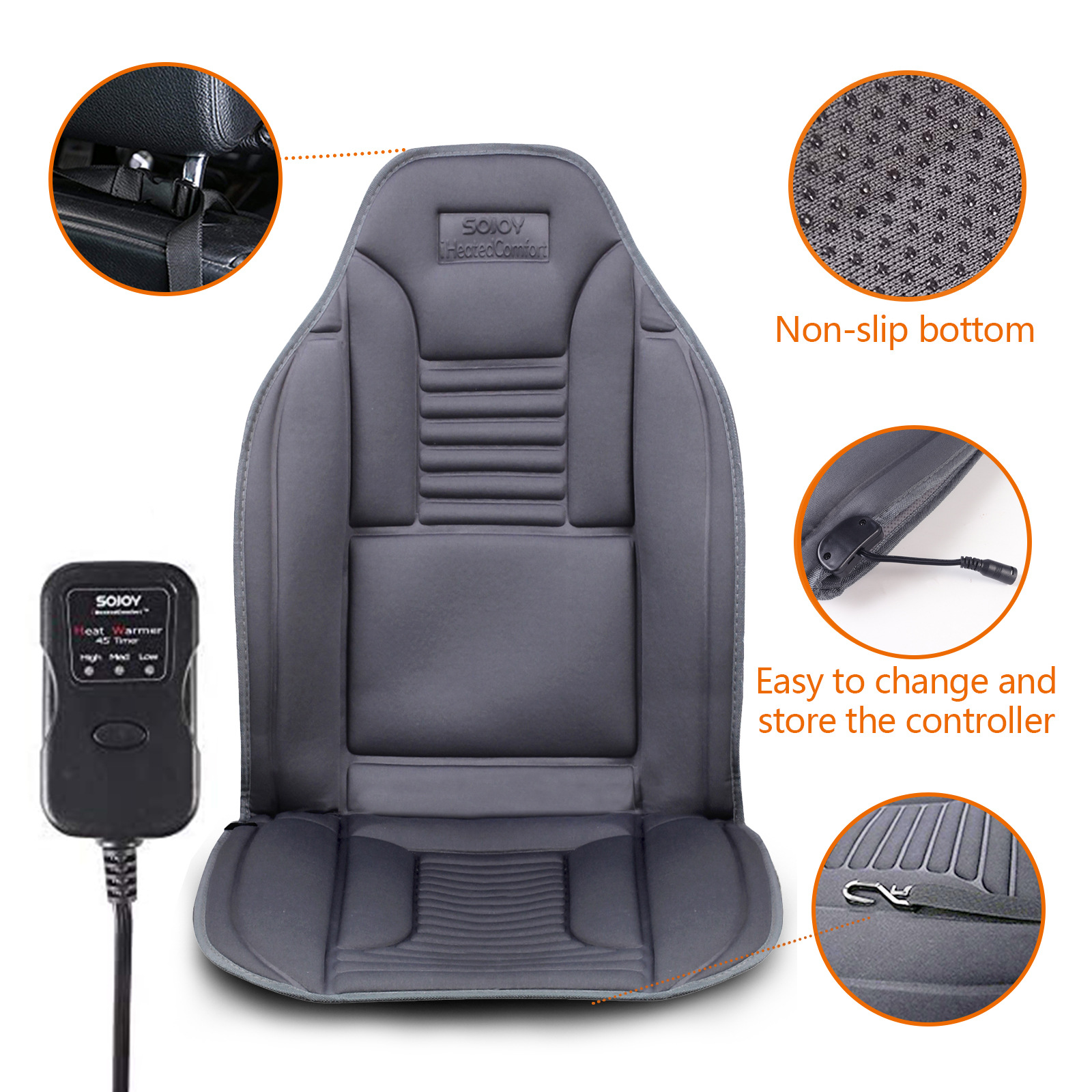 Source Factory Ultra-Low Price Car Heating Seat Cushion for Winter 12V Car Heating Seat Pad with Fast Constant Temperature Protection