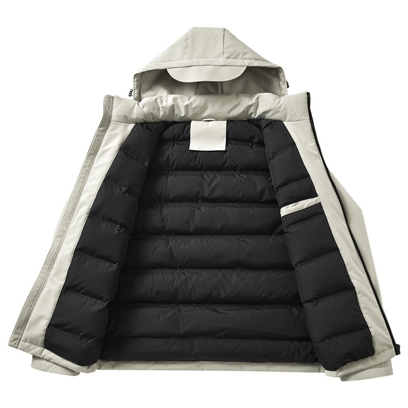 Gepolsterte Jacke Herren Lose Gepolsterte Jacke Mit Kapuze Softshell Outdoor Gepolsterte Jacke Herrenjacke_voghion.com