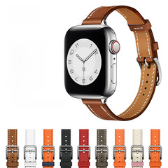 適用蘋果手錶帶apple watch錶帶iwatch3456789代SE愛馬仕真皮錶帶