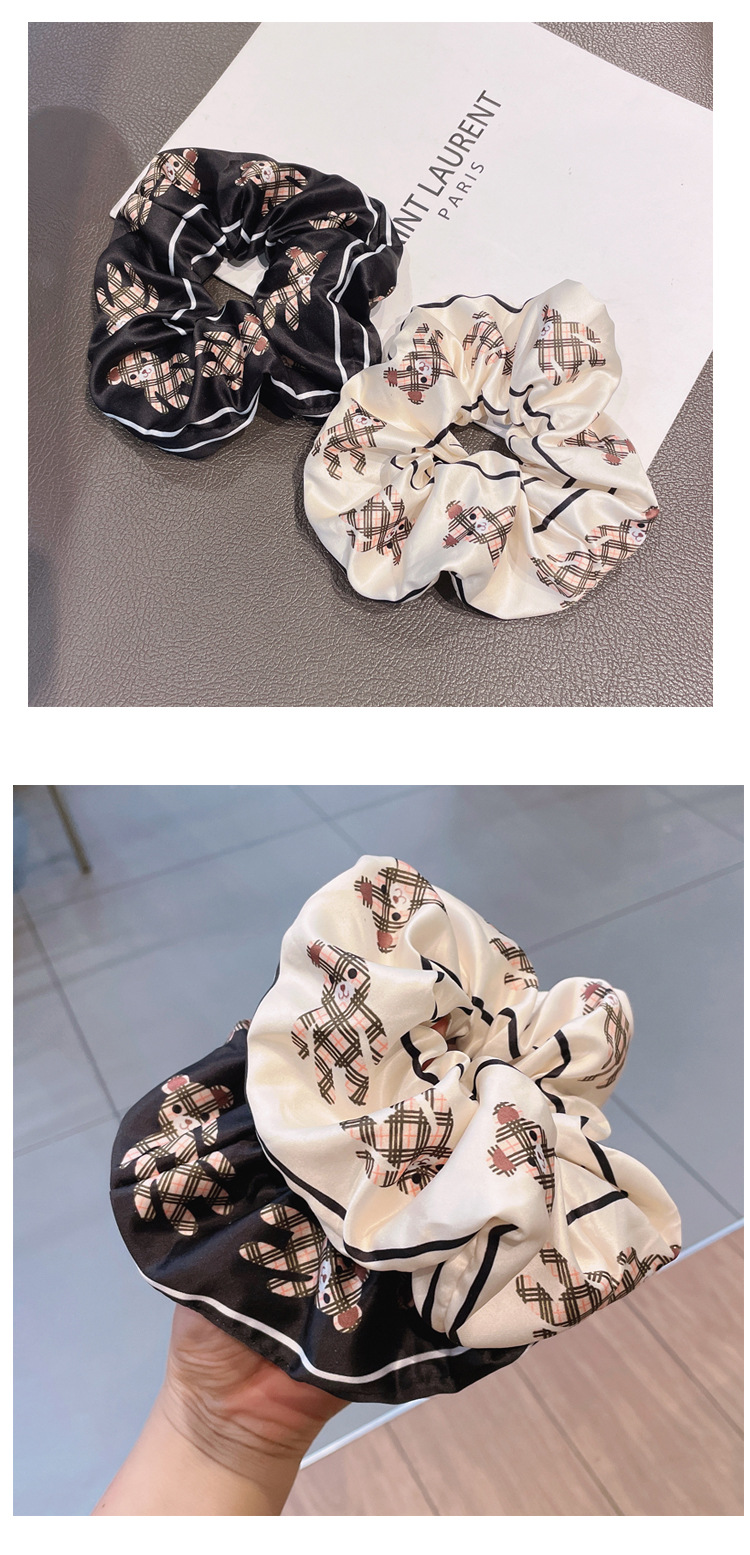 Fashion Contrast Color Bear Printing Hair Scrunchies display picture 4