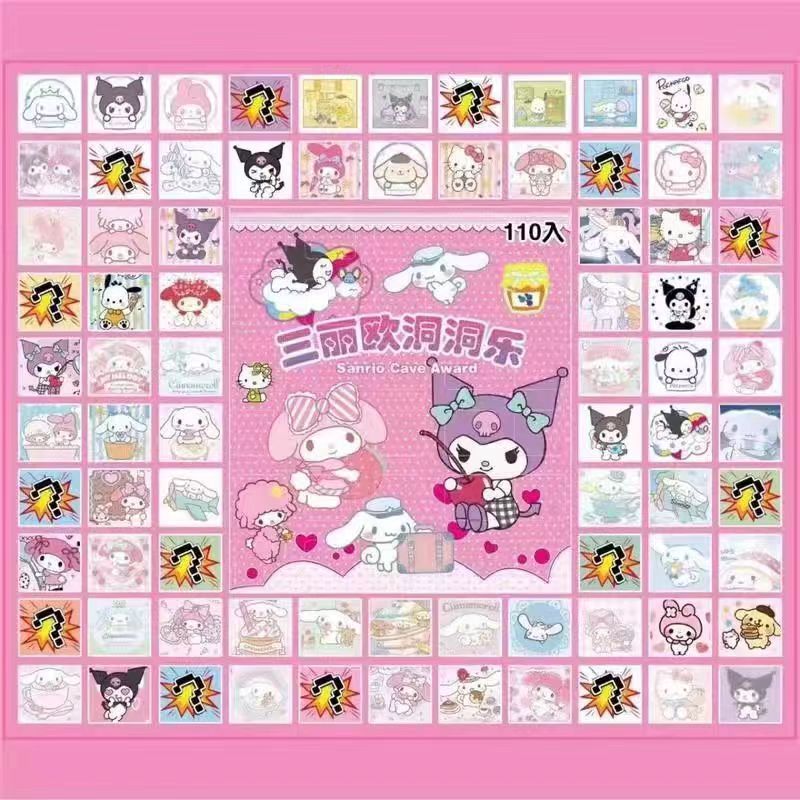 110 hoyos Sanrio huevo fiesta caja ciega hoyos juguetes de lotería guardería primaria regalo de recompensa para niños