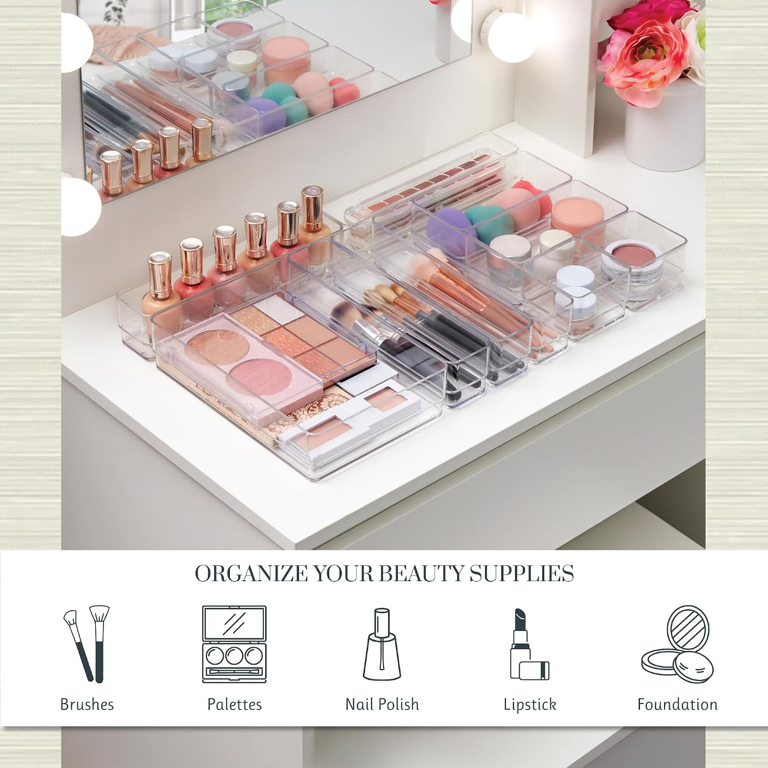 Multi-functional storage box, stationery, cosmetics, desktop organizer, drawer