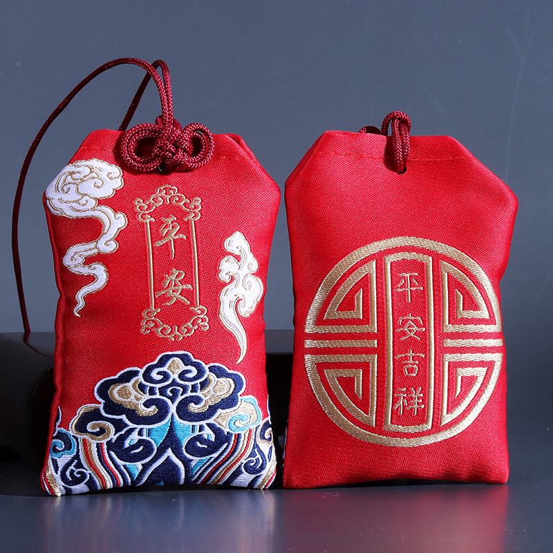中国風のお守り香袋、祈願刺繍入り香袋、護身福袋、御守り、工場卸売|undefined