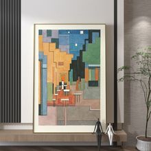 梵高名画水彩风现代简约玄关过道走廊装饰画艺术沙发挂画客厅壁画