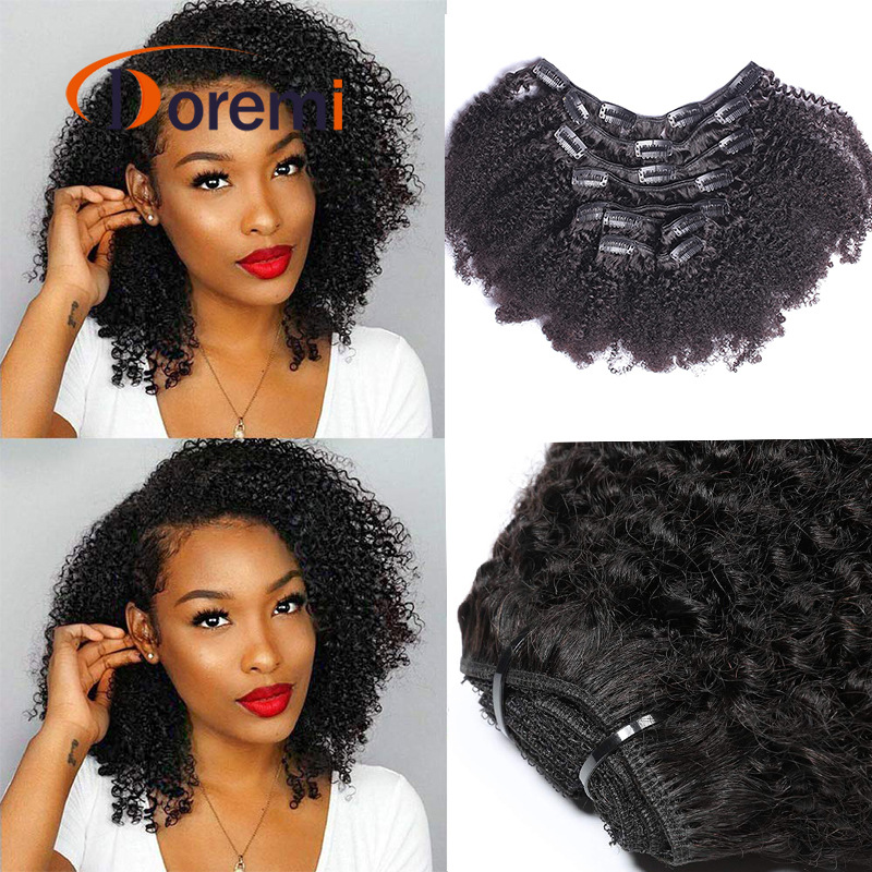 Hair Extensions Hair Extensions Small Curls Afro Hair Chemical Fiber Synthetic Hair Piece Hair Set 8 Pieces 17 Cards_voghion.com