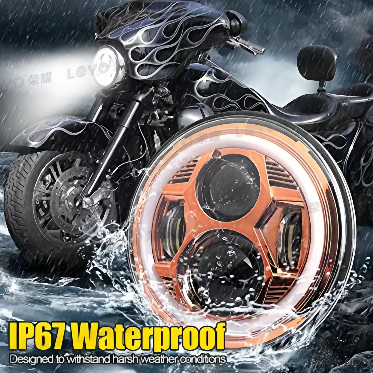 7inch Harley Headlight Led Headlight Assembly Harley Motorcycle Headlight 7inch Modified Headlight Wholesale