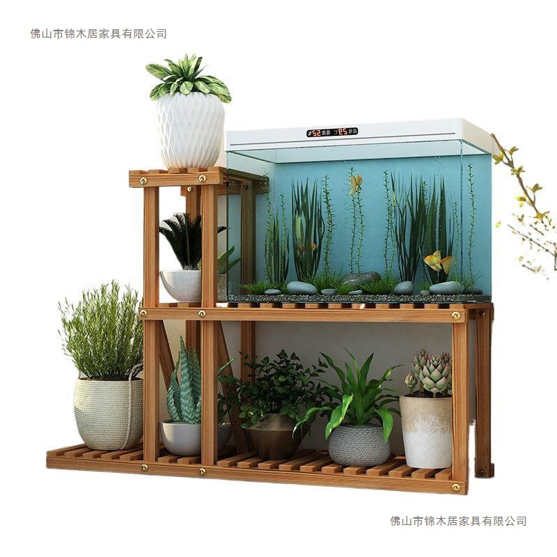 新款家用花架子客厅多层特价置物架多肉家用室内落地实木阳台花架|undefined