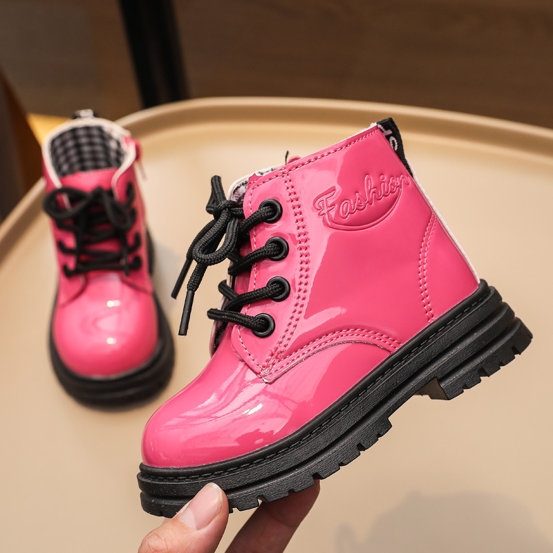 Children's Martin 2024 new girls' autumn and winter short British style boys' single boots_voghion.com